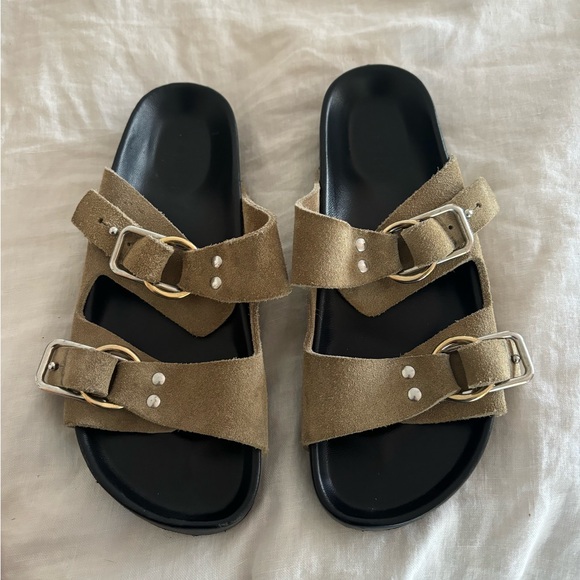 M. Gemi The Isa Slides in Khaki - Picture 1 of 8